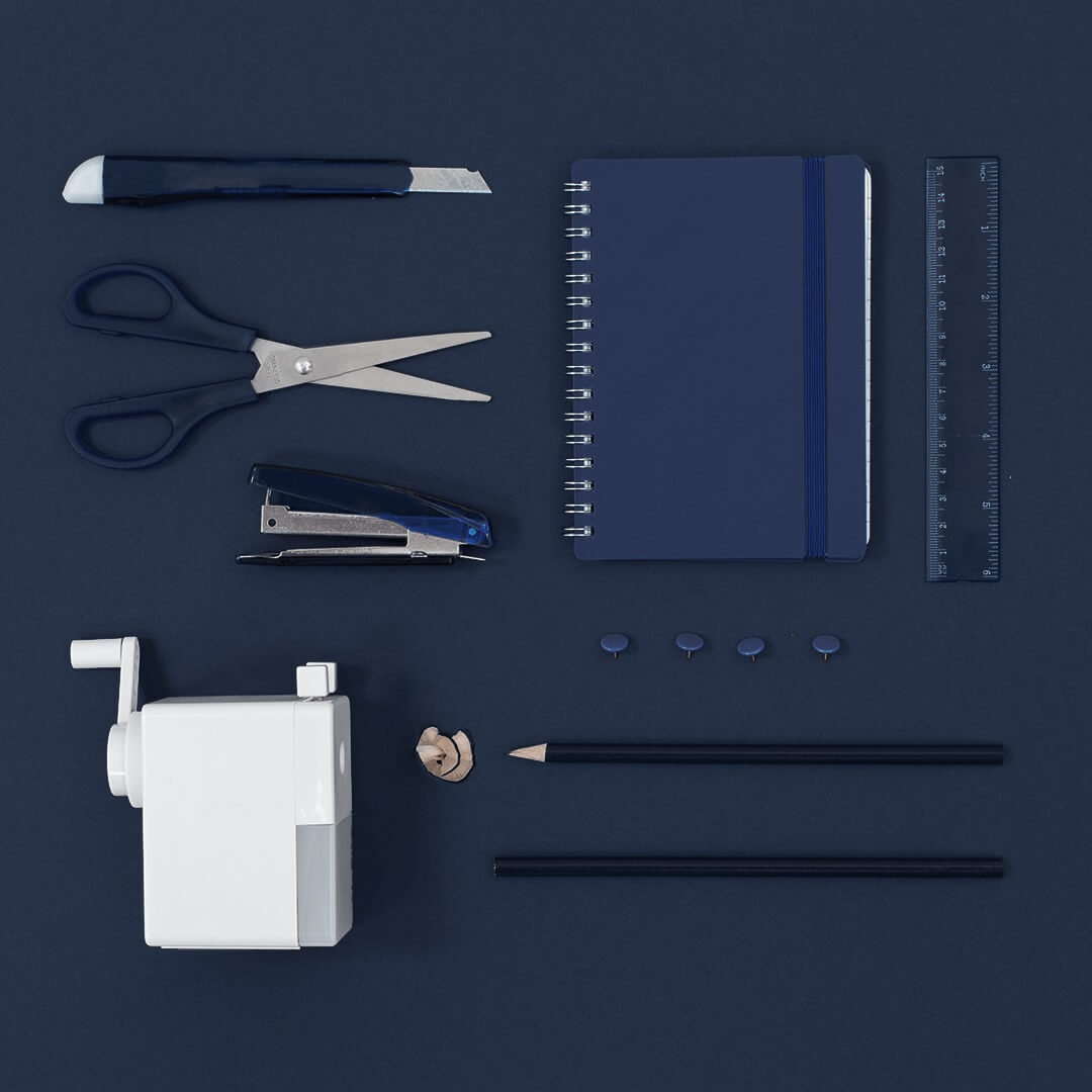 Vierkant blauw wit