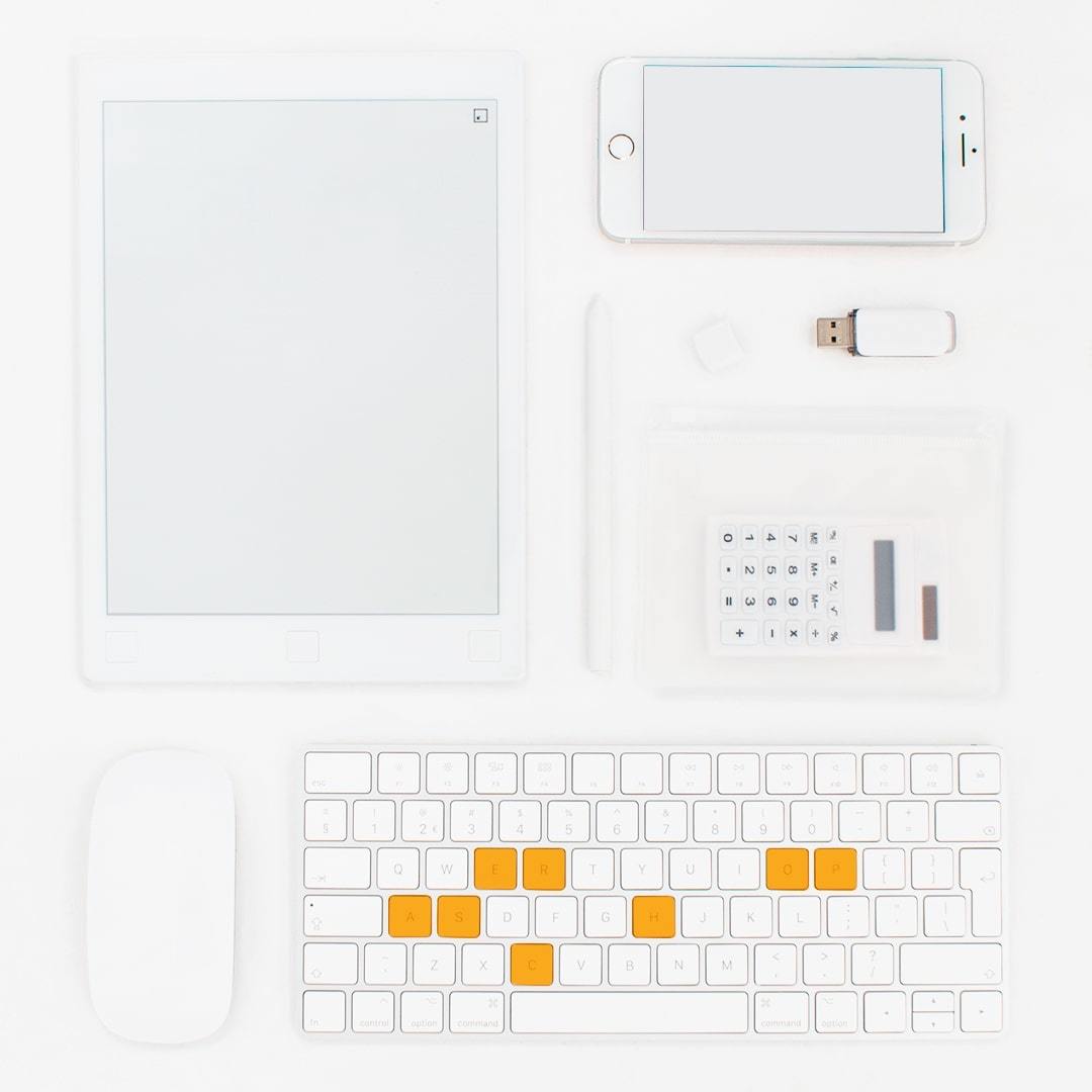 Vierkant digital wit oranje