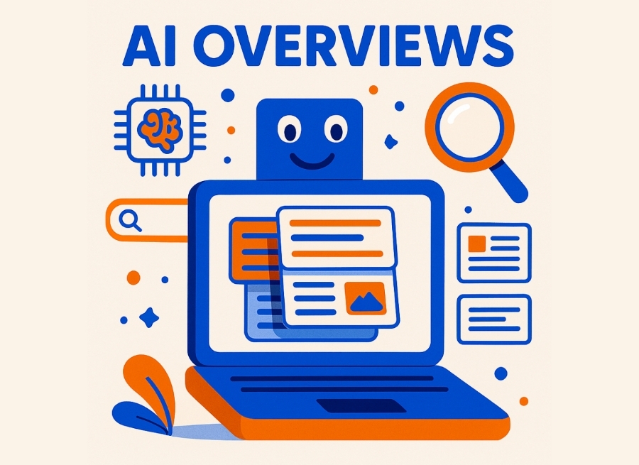 AI overviews laptop en search