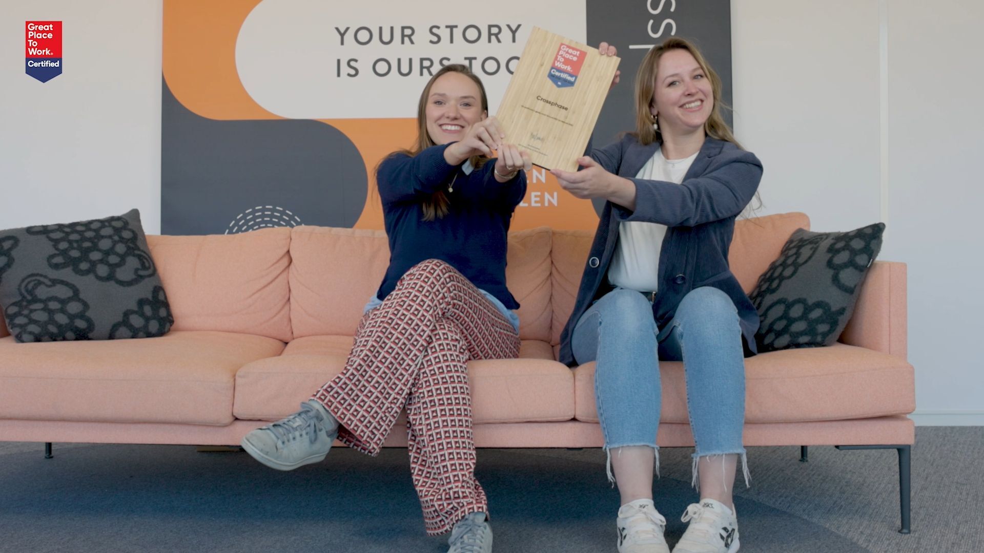 Collega's met certificaat Great Place To Work