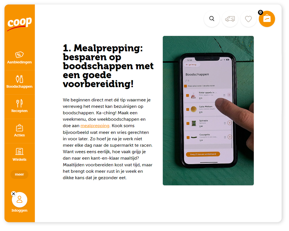 Coop copywriting seo mealprepping blog