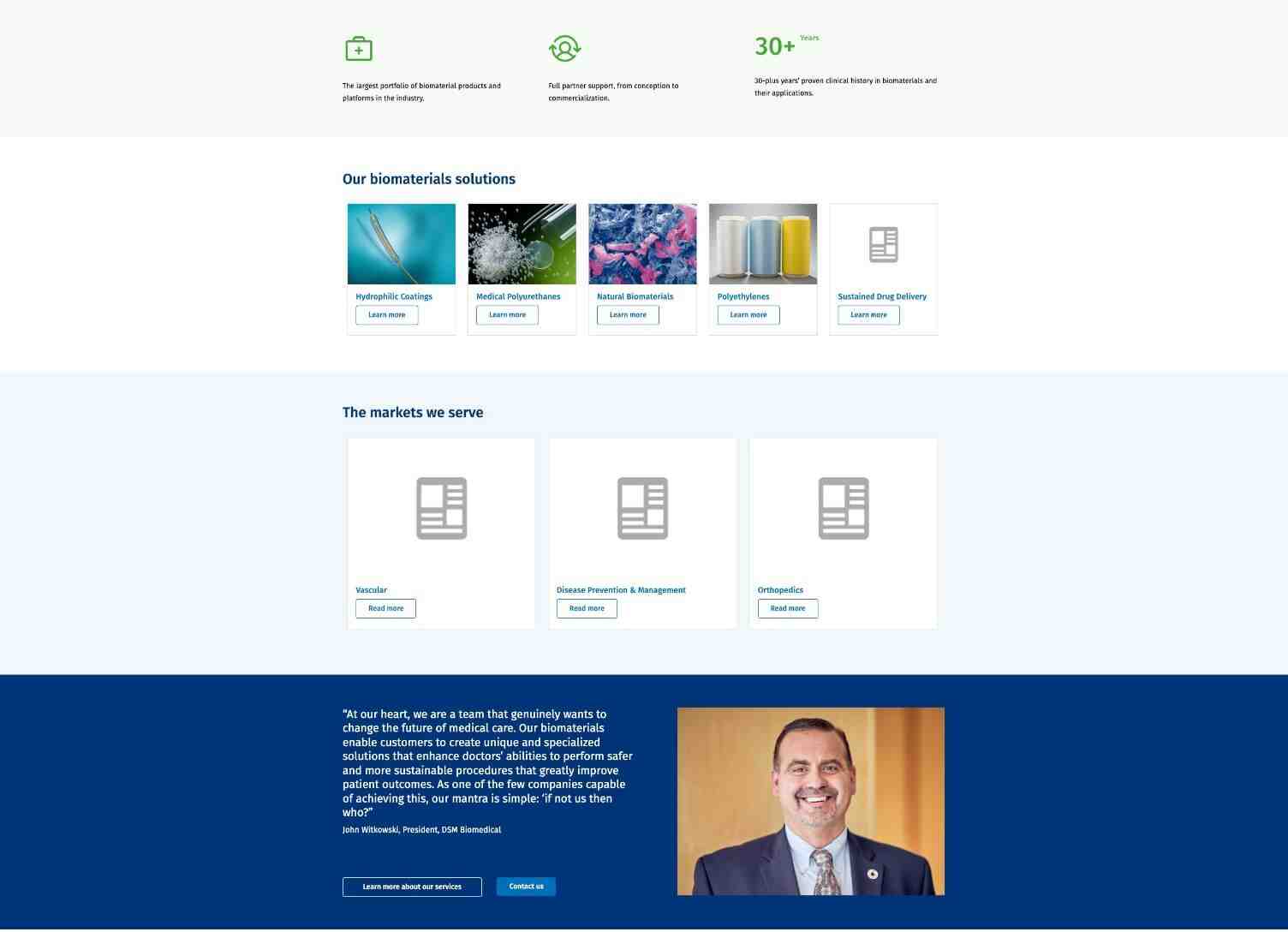 DSM Biomedical website