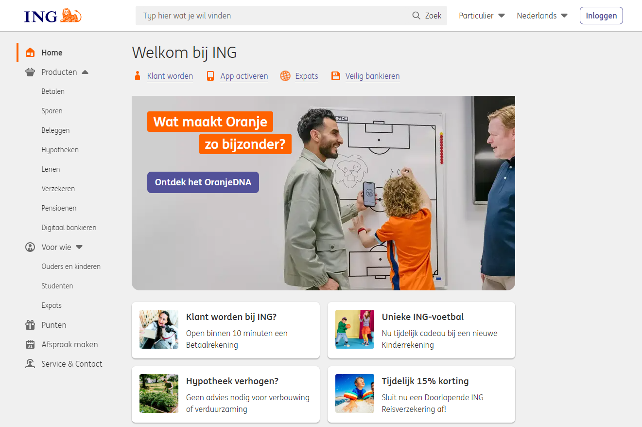 Ing homepage